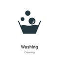 Washing vector icon on white background. Flat vector washing icon symbol sign from modern cleaning collection for mobile concept