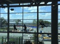 Washing windows in Moscow Airport Domodedovo