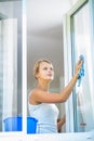 Washing windows Royalty Free Stock Photo