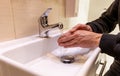 Washing your hands at the sink removes bacteria and viruses from hands