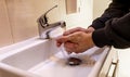 Washing your hands at the sink removes bacteria and viruses from hands