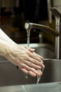 Washing your hands with water