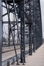 Side view of bridge over the Brazos River in Waco from North side