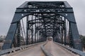 Full view of the Washington Avenue bridge over the Brazos River in Waco facing South