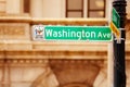 Washington avenue street sign in Albany, NY, USA