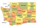 Washington County Map Royalty Free Stock Photo