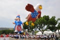 WASHINGTON, D.C. - JULY 4, 2017: giant balloons are inflated for participation in the 2017 National Independence Day Parade July 4 Royalty Free Stock Photo