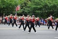 WASHINGTON, D.C. - JULY 4, 2017: pupils of Walders Hich School-participants of the 2017 National Independence Day Parade July 4, 2 Royalty Free Stock Photo