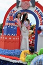 WASHINGTON, D.C. - JULY 4, 2017: representatives of Taiwan-participants of the 2017 National Independence Day Parade July 4, 2017 Royalty Free Stock Photo