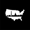 Washington D.C, United States of America icon isolated on dark background
