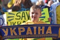 WASHINGTON D.C., USA - 27 FEBRUARY 2022: Ukrainian citizens protests in Washington D.C. near white house against the war after Rus