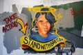 Stand with bre graffiti mural Royalty Free Stock Photo