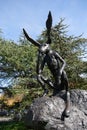 Barry FlanaganÃ¢â¬â¢s sculpture `Thinker on a Rock`, on display in Washington, D.C. Royalty Free Stock Photo