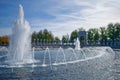 World War II Memorial`s fountain, Washington, D.C. Royalty Free Stock Photo