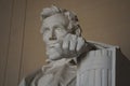 Washington DC, Abraham LIncoln statue inside Lincoln Memorial, built to honor the 16th President of the United States of America Royalty Free Stock Photo