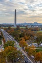 Washington DC aerial view with National Mall and Monument Royalty Free Stock Photo