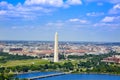 Washington DC aerial view National Mall Monument Royalty Free Stock Photo