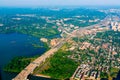 Washington DC aerial view in USA Royalty Free Stock Photo