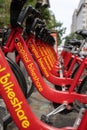 Washington, DC -Capital Bikeshare, a bike rental system for residents and tourists in the District of Columbia, Royalty Free Stock Photo