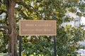 Washington, DC - August 4, 2019: Sign for the Dwight D Eisenhower Executive Office Government Building, used for General Services