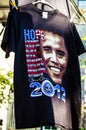 A Barack Obama for President t-shirt at a gift shop is for sale during the 2012 United States Royalty Free Stock Photo