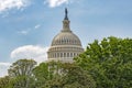 Washington DC Capitol view on cloudy sky background Royalty Free Stock Photo