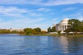 A peaceful fall afternoon near the water of Tidal Basin in Washington DC. Royalty Free Stock Photo