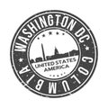 Washington DC Columbia USA Stamp. Logo Icon Symbol Design Skyline City.