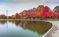 Washington DC Landmark Constitution Gardens in Autumn Royalty Free Stock Photo