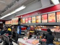 Inside of the original Ben\'s Chili Bowl location, known for the Half Smoke