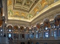 Washington DC, District of Columbia [Library of congress, main reading room and Great Hall interior Royalty Free Stock Photo