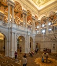 Washington DC, District of Columbia [Library of congress, main reading room and Great Hall interior Royalty Free Stock Photo