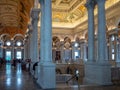 Washington DC, District of Columbia [Library of congress, main reading room and Great Hall interior Royalty Free Stock Photo