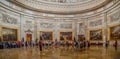 Washington DC, District of Columbia [United States Capitol interior, federal district, tourist visitor center, rotunda with fresco Royalty Free Stock Photo