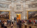 Washington DC, District of Columbia [United States Capitol interior, federal district, tourist visitor center, rotunda with fresco