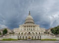 Washington DC, District of Columbia [United States US Capitol Building, shady cloudy weather before raining, faling dusk