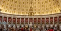 Washington DC, District of Columbia [United States Capitol interior, federal district, tourist visitor center, rotunda with fresco