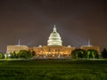 Washington DC, District of Columbia [United States US Capitol Building, night view with lights over reflecting pond, Royalty Free Stock Photo