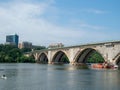 Construction crew performs repairs on Francis Scott Key Bridge Royalty Free Stock Photo