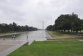 Washington DC, july 5th 2017: National Mall with Washington Obelisk on a rainy day from Washington Columbia District USA Royalty Free Stock Photo