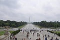 Washington DC, july 5th 2017: National Mall with Washington Obelisk on a rainy day from Washington Columbia District USA Royalty Free Stock Photo