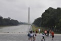 Washington DC, july 5th 2017: National Mall with Washington Obelisk on a rainy day from Washington Columbia District USA Royalty Free Stock Photo