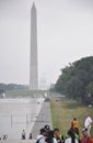 Washington DC, july 5th 2017: National Mall with Washington Obelisk on a rainy day from Washington Columbia District USA Royalty Free Stock Photo