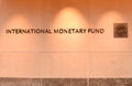 Washington, DC - June 04, 2018: Emblem of International Monetary Royalty Free Stock Photo