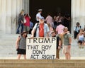 Washington, DC - June 01, 2018: Gale McCray, a 75 year old retiree from Fort Worth, TX ÃÂ who calls himself Old Man With a Sign ma