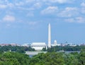 Washington, DC - Lincoln Memorial, Washington Monument and US Capitol Building at night Royalty Free Stock Photo