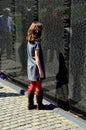 Washington, DC: Little Girl at Vietnam War Memorial