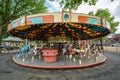 The historic Carousel on the Mall spins around on a spring day on the National Mall Royalty Free Stock Photo