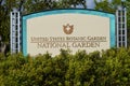 Washington DC - Sign for the view of the United States Botanic Garden National Garden building, located on the Royalty Free Stock Photo