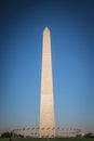 Washington dc memorial tower monument at sunset Royalty Free Stock Photo